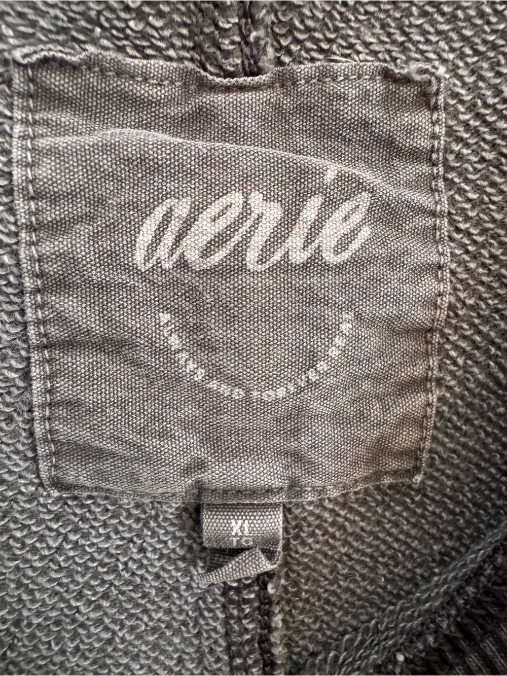 aerie Gray Crewneck Sweatshirt with White Ghost Witch Graphic - Picture 2 of 3